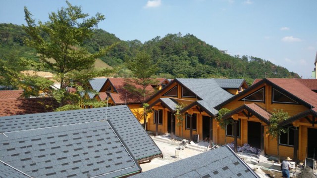 祝贺田源木屋在河源巴达利亚B户型木屋正式完工！